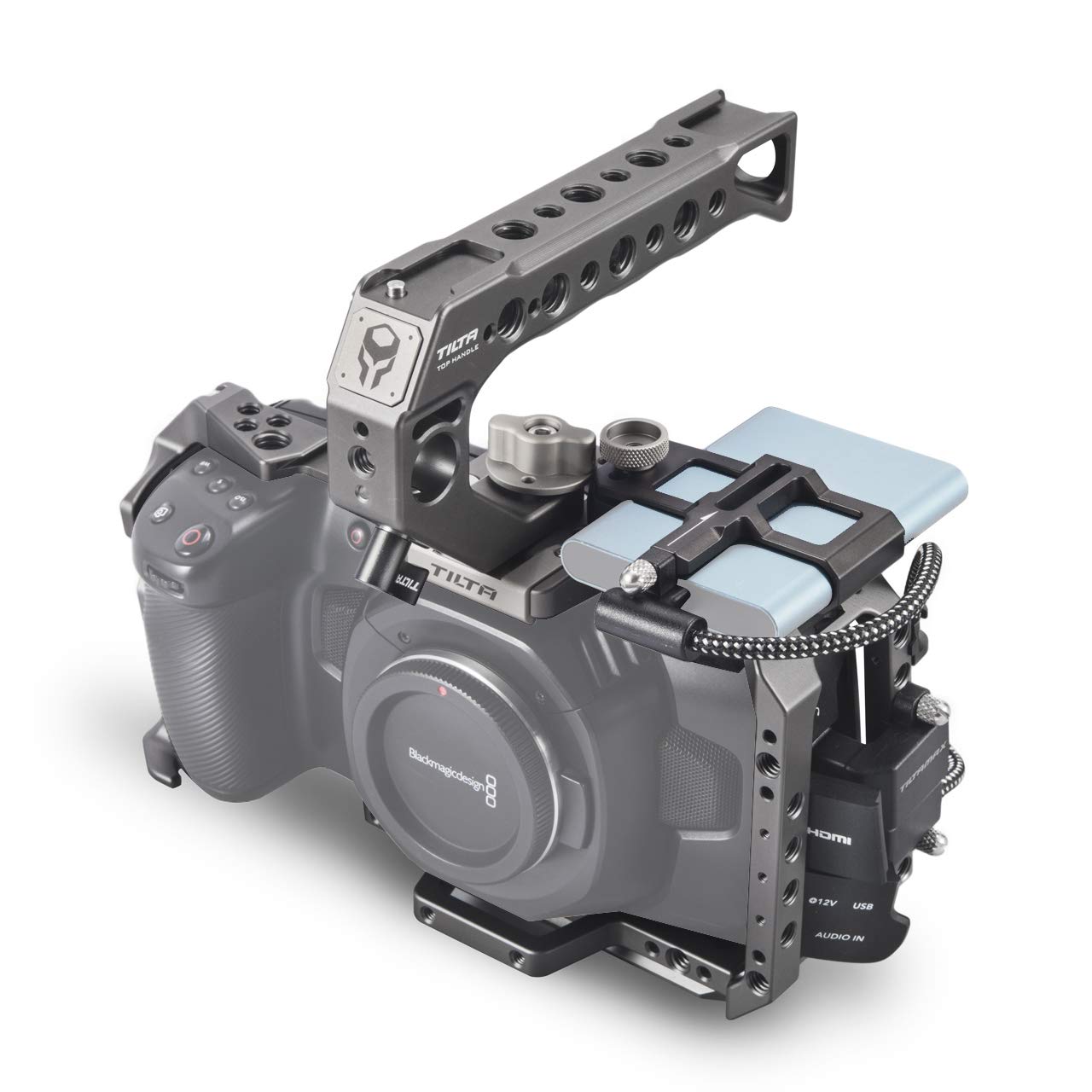 Tilta Basic Camera Cage Kit for BMPCC 4K - Lightweight Aluminum Rig, DSLR Cage System for Blackmagic Pocket Cinema Camera 4K (Gray) - Perfect for Filmmaking, Vlogging & Professional Video Production