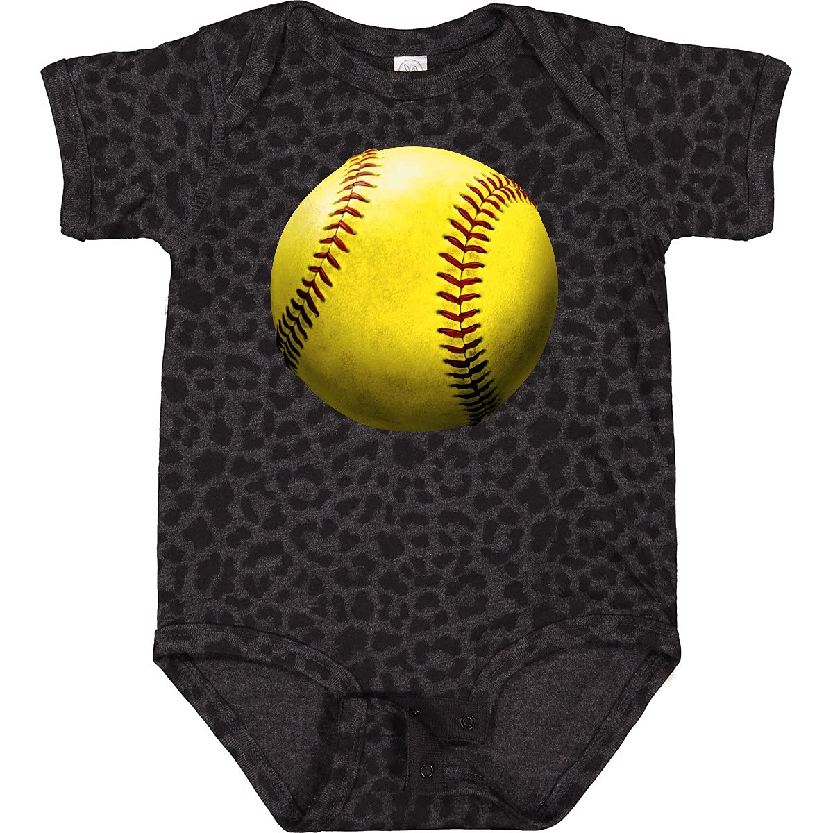 Inktastic Yellow Softball Baby Bodysuit - Cute & Comfortable Infant Onesie for Baseball Fans - Perfect for Game Day, Team Spirit & Photo Shoots