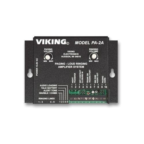 Viking Electronics VK-PA-2A Paging System & Loud Ringer Amplifier for Office, School, and Warehouse Communication