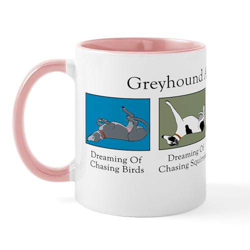 White/Pink Inside - Greyhound Activity Guide Mug