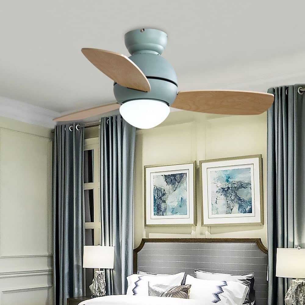 Modern LED Ceiling Fan with Glass Blades - Wood Leaf Design, 3-Color Dimmable Light, Quiet Reversible Motor - Perfect for Living Room, Bedroom, Dining Room & Office Decor