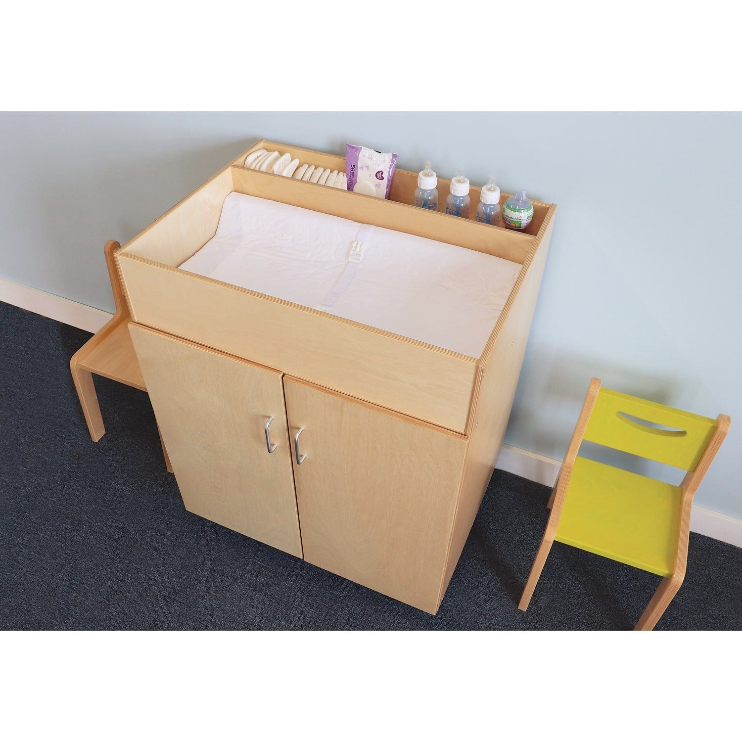 Whitney Brothers Easy Access Changing Cabinet - Durable & Adjustable Baby Changing Station for Daycare, Nursery & Home Use