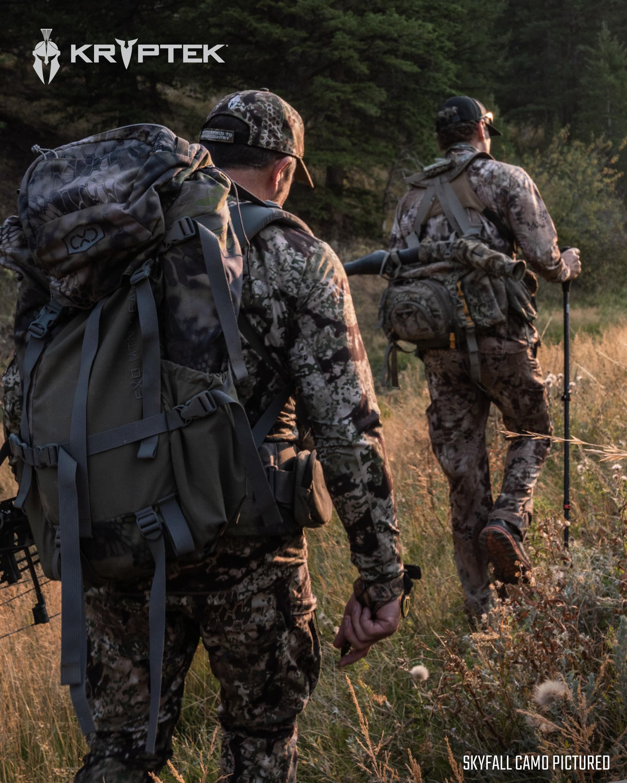 Kryptek Men's Valhalla 2 Lightweight Camo Hunting Shirt - Long Sleeve Half Zip Performance Top for Outdoor Adventures, Tactical Training & Wilderness Survival