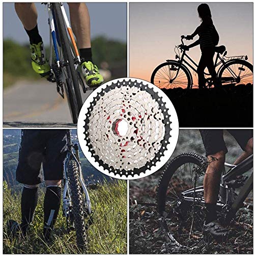 9 Speed 46T Mountain Bike Cassette - Ultralight Hollow Freewheel for MTB & Road Bikes | Durable Bicycle Gear Accessory for Trail Riding & Commuting