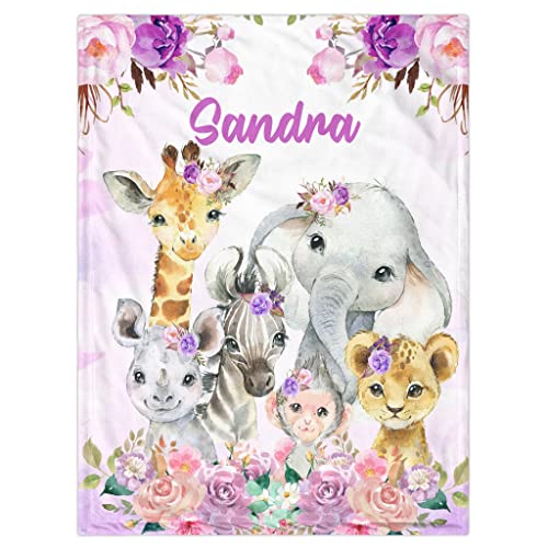 Purple Flowers and Animals
