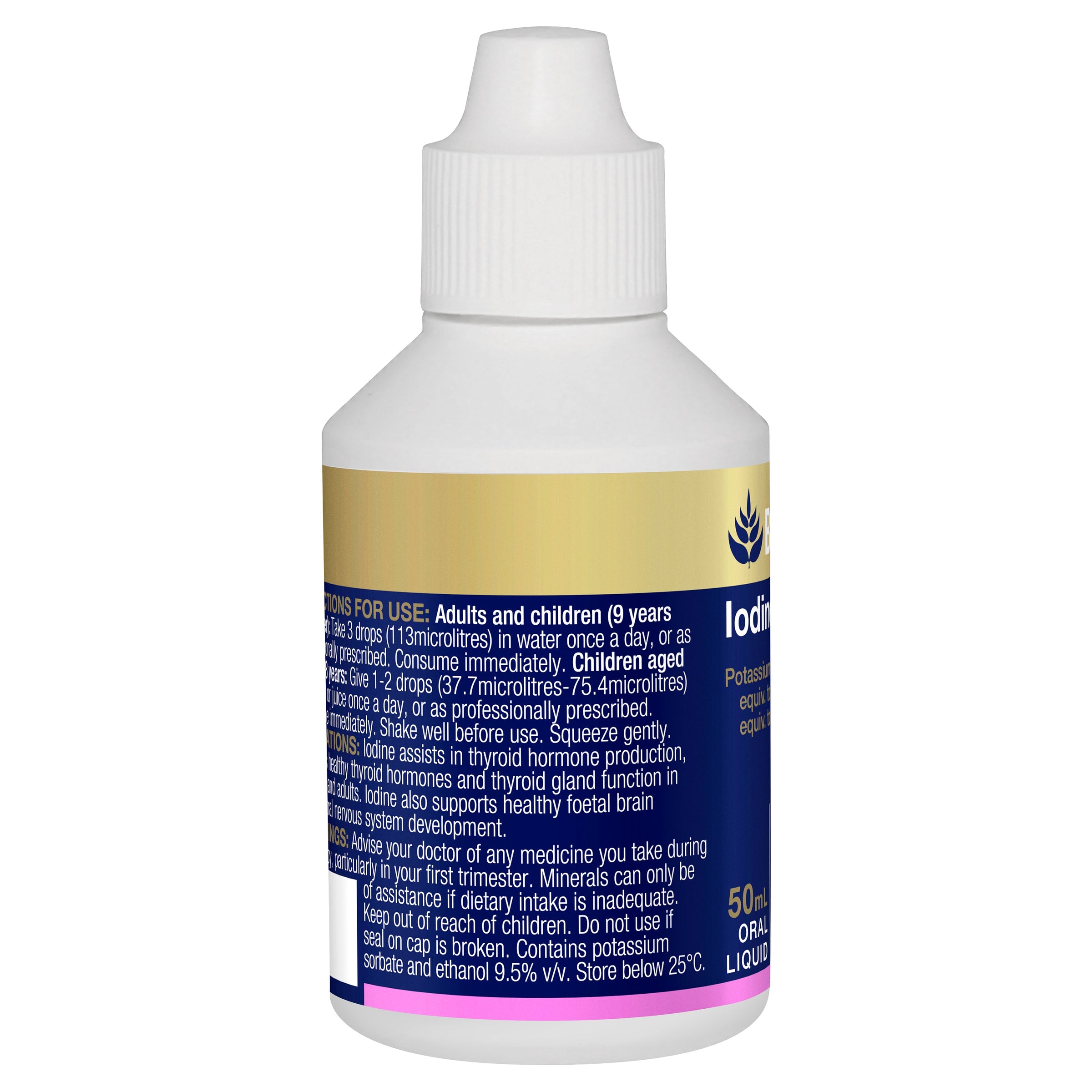 BioCeuticals Iodine Oral Drops - Premium Liquid Iodine Supplement for Thyroid Support, Metabolism & Immune Health - Ideal for Daily Wellness & Detox