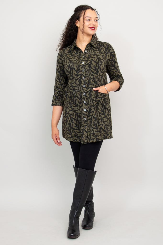 Charlie Tunic in Greenwood Bamboo Fabric - Women's Eco-Friendly Summer Top for Casual Wear & Beach Outfits