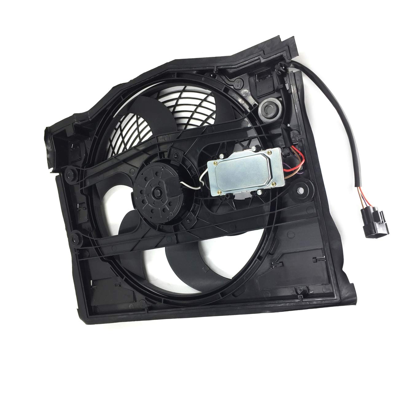 BMW Radiator Cooling Fan Assembly - Compatible with 1999-2006 325Ci, 330Ci, 320i, 325i, 325xi, 330i, 323Ci, 323i, 328Ci, 328i - OEM 64546905076 Replacement - Perfect for Engine Cooling & Overheating Prevention