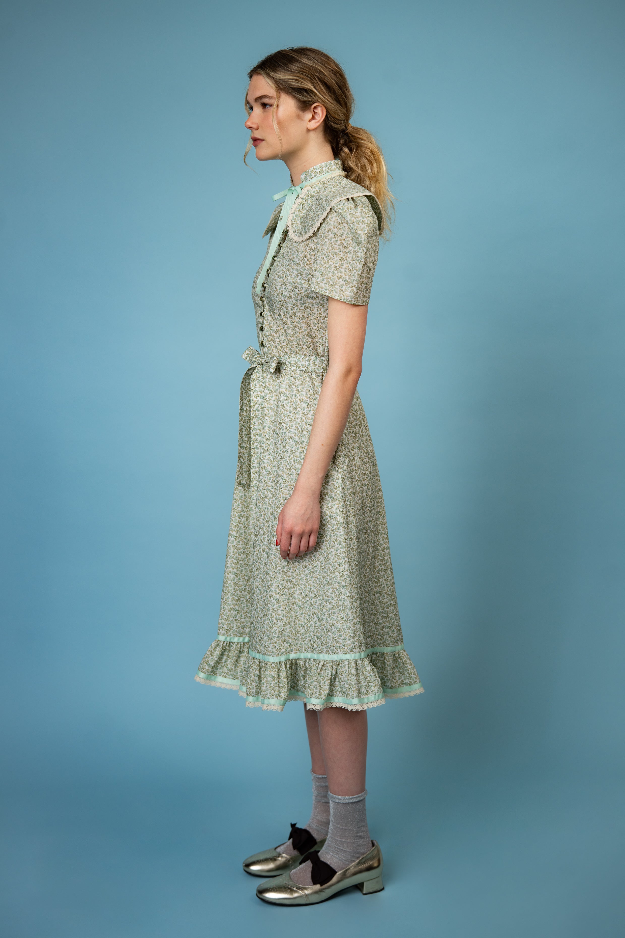 Valerie Green Dress for Women - Elegant Flowy Midi Dress for Casual Wear, Date Night & Summer Outfits