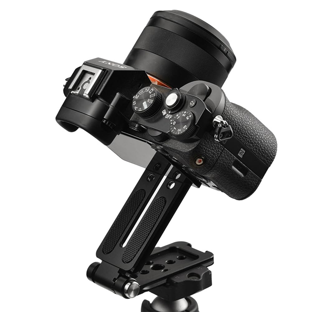 Universal L-Plate Bracket for DSLR Cameras - Arca-Swiss Compatible Quick Release Plate with Cold Shoe Mount | Vertical & Horizontal Shooting | Perfect for Landscape, Portrait & Studio Photography