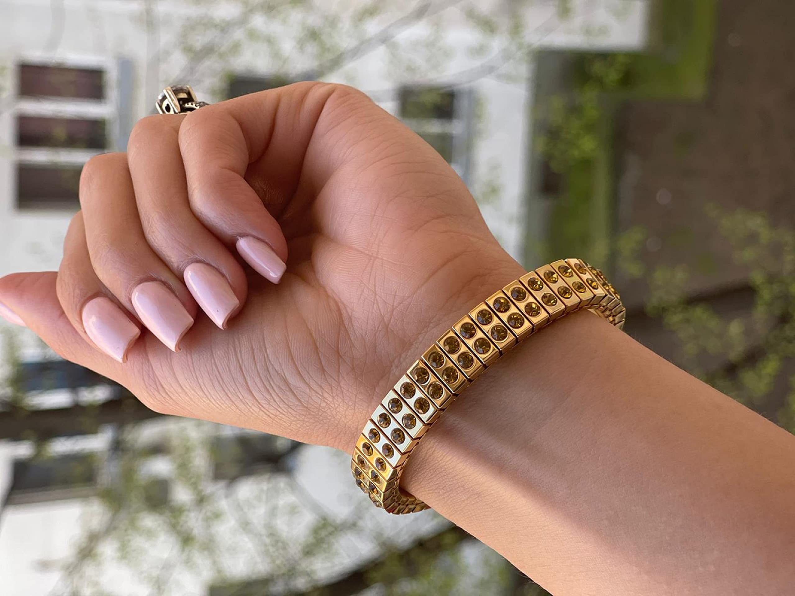 2ct Luxury Citrine Gemstone Bracelet - 96 Handset Yellow Gem Graduation Gift for Best Friend, Girlfriend, Her Birthday | Perfect for Special Occasions, Parties & Celebrations
