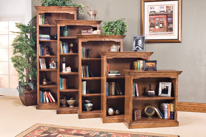 Bear Creek 36 Inch Single Bookcase in Dark Finish - Perfect for Home Office, Living Room & Bedroom Storage