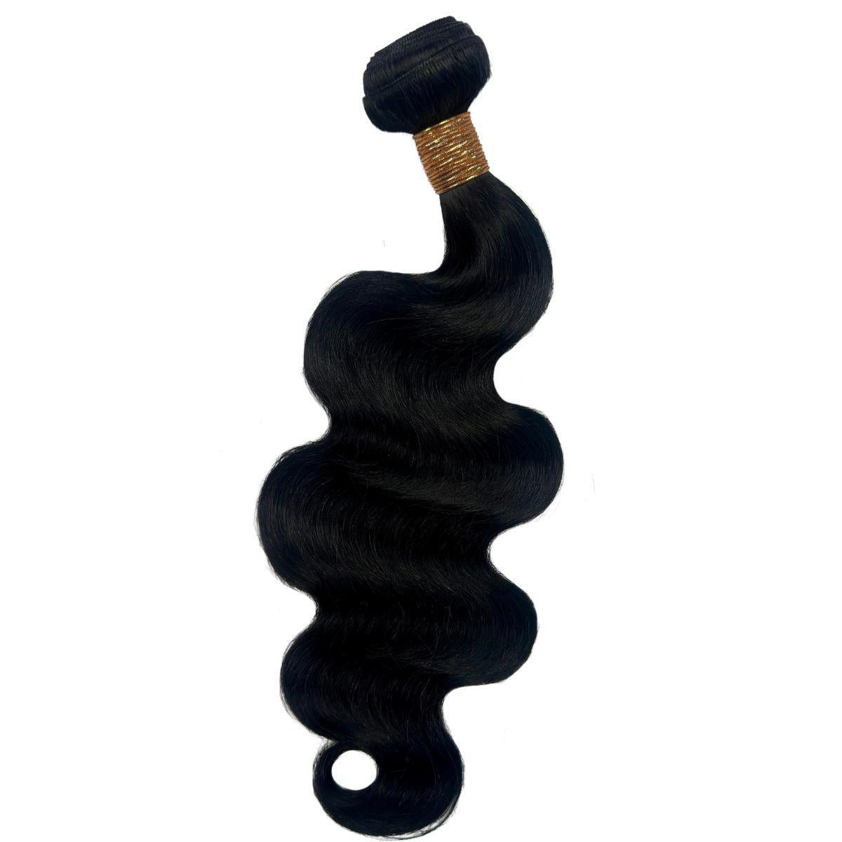 Jet Black Body Wave 100% Human Hair Bundles for Weaving & Extensions - Perfect for Salon Styling, Daily Wear & Special Occasions