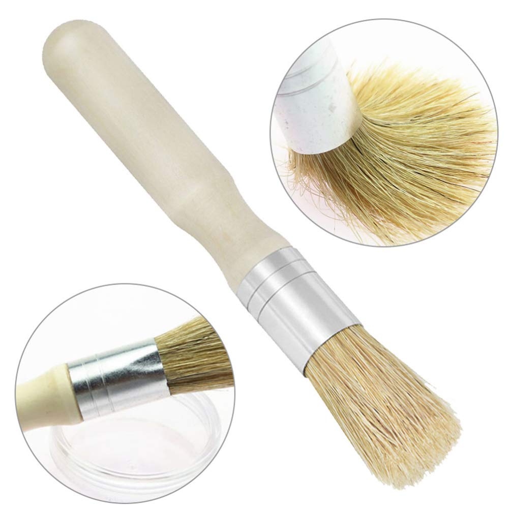 EXCEART 2-Pack Natural Hair Paint Brushes for Oil, Acrylic & Varnish - Professional Artist & DIY Painting Tools - Perfect for Canvas, Wood, Furniture & Annie Sloan Chalk Paint Projects