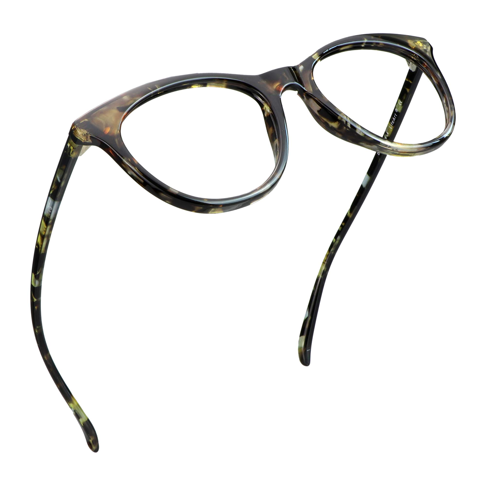 LifeArt Blue Light Blocking Glasses - Anti Eyestrain Computer & Gaming Glasses for Men & Women - UV Protection & Anti Glare - Tortoise Frame (No Magnification) - Perfect for Office Work, Gaming & Screen Time