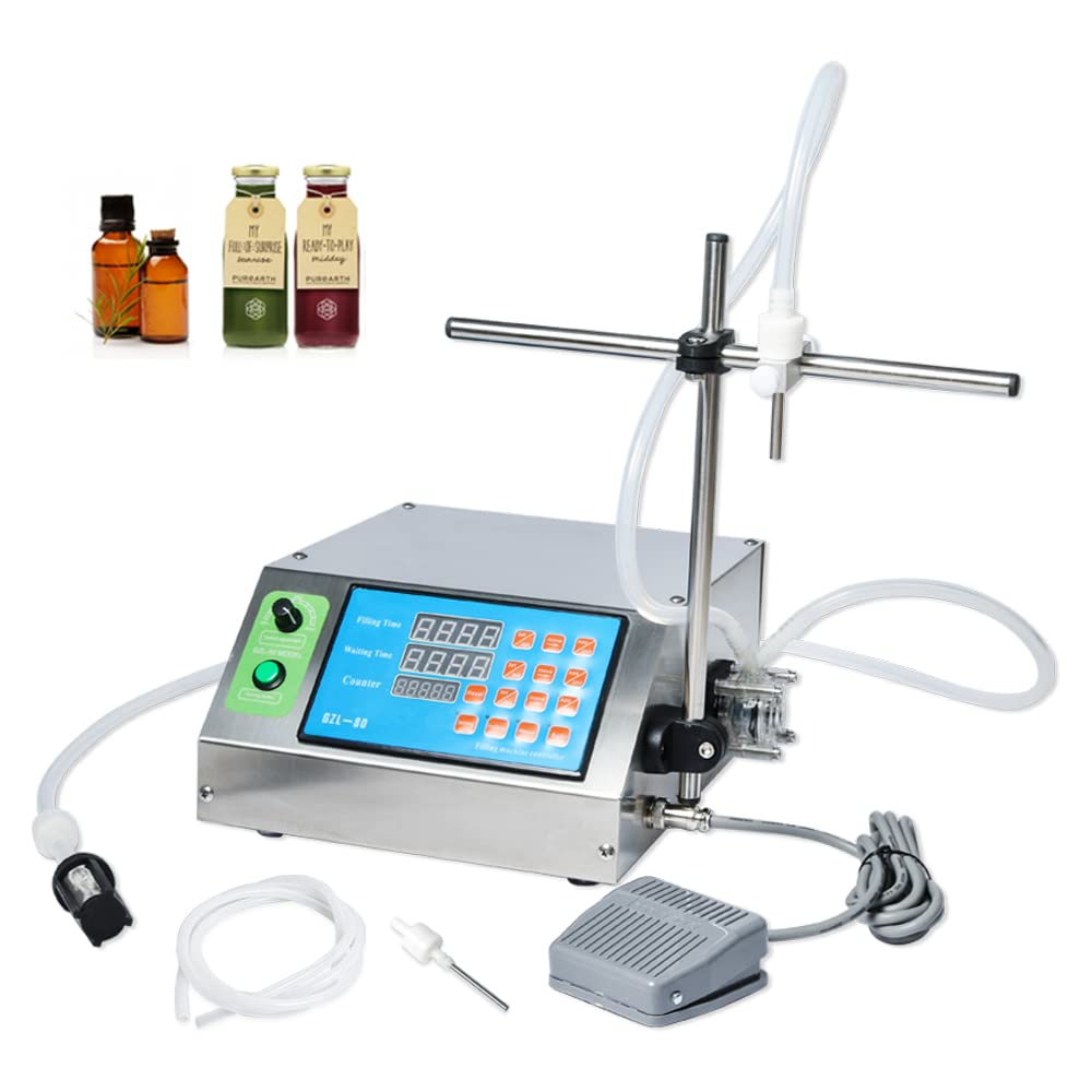 Automatic Digital Control Liquid Filling Machine - 0.5ml to 650ml Bottle Filler for Water, Beverages & Drinks (Peristaltic Pump System) | Perfect for Small Business, Homebrew & DIY Projects