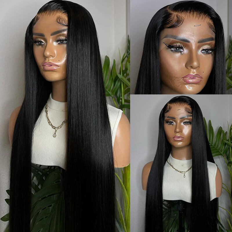 Eullair 5x5 HD Lace Closure Human Hair Wig for Women - 10-30 Inches Natural Straight/Curly/Wavy Hair - Invisible Lace Front Wig for Daily Wear & Special Occasions