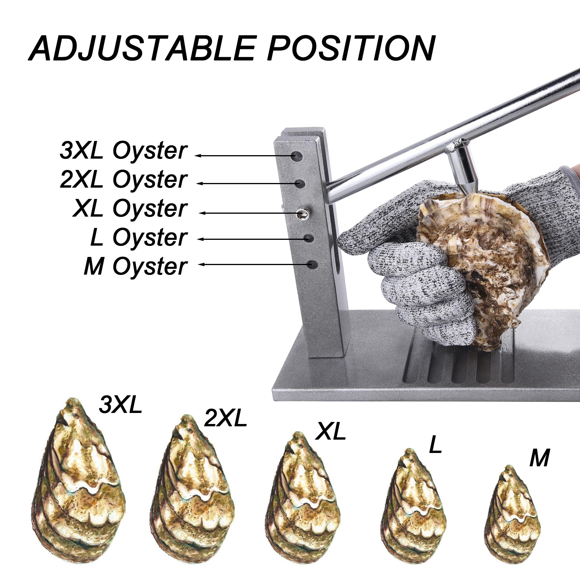 Premium Oyster Shucker Machine & Clam Opener Kit - Heavy Duty Commercial Oyster Shucking Tool Set for Restaurants, Seafood Markets & Home Use