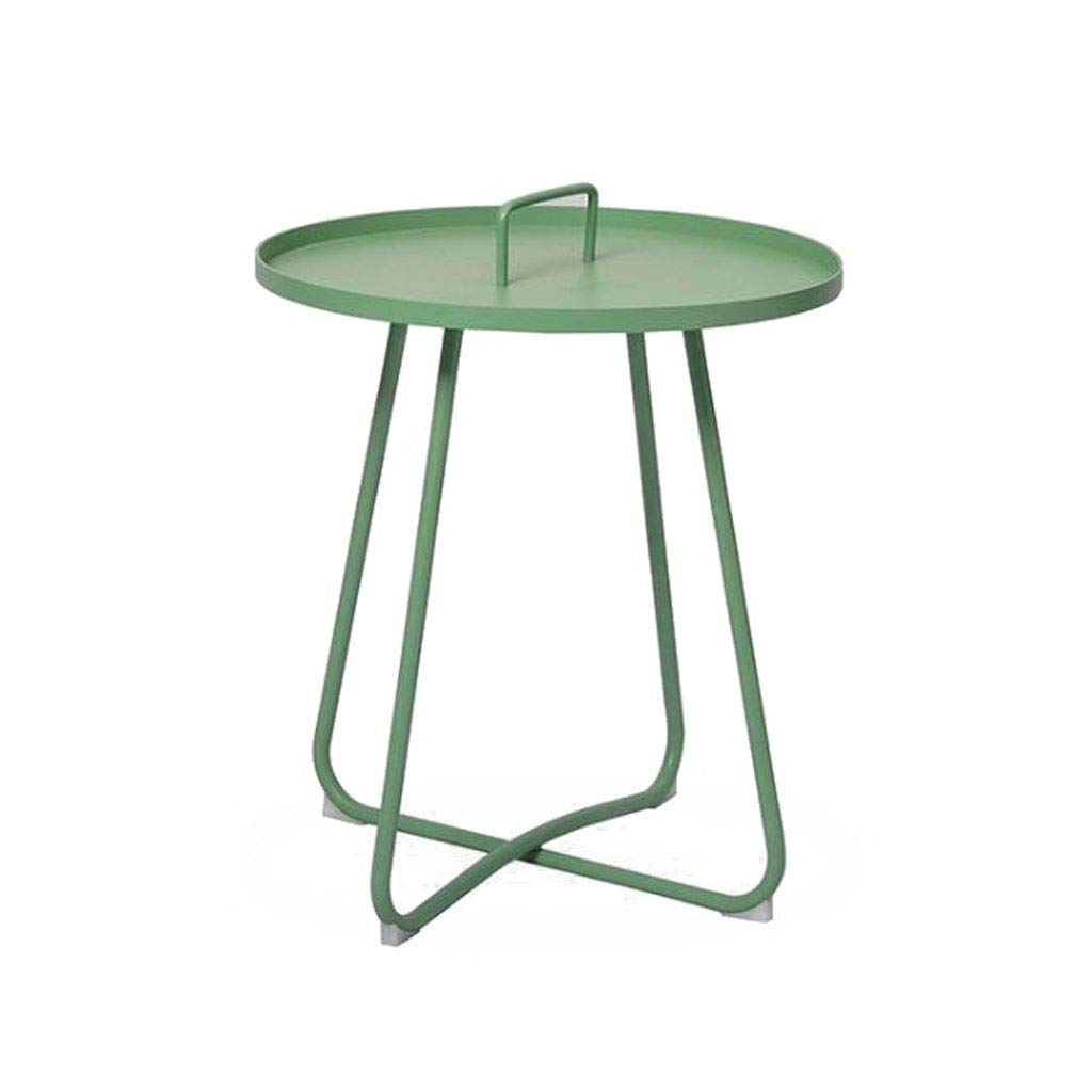 Modern European Style End Table - Small Side Table, Nightstand, Coffee Table for Living Room, Bedroom, Balcony & Outdoor Use - Lightweight & Space-Saving Furniture for Tea Time, Reading & Relaxation