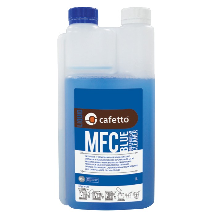 Cafetto Daily Milk Frother Cleaner (MFC) - Blue | Professional Espresso Machine & Milk Frother Cleaning Solution | Perfect for Home Baristas & Coffee Shops