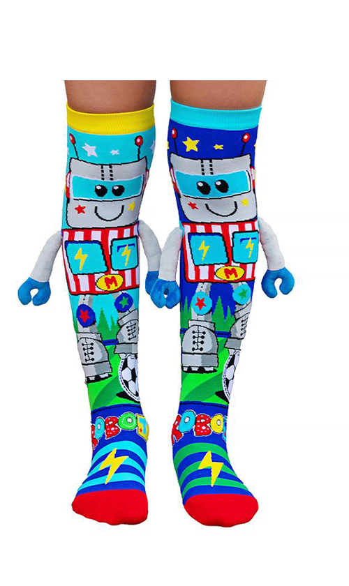 Madmia Robot Socks for Men Women - Cool Novelty Funny Socks Gift for Kids, Teens, Adults - Perfect for Cosplay, Gamer Gifts, Birthday & Christmas Presents