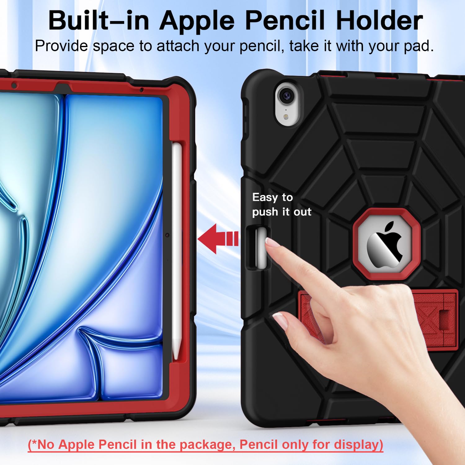 Grifobes Heavy Duty Protective Case for iPad Air 11 inch (M3/M2) 2025/2024 & iPad Air 5th/4th Gen 10.9