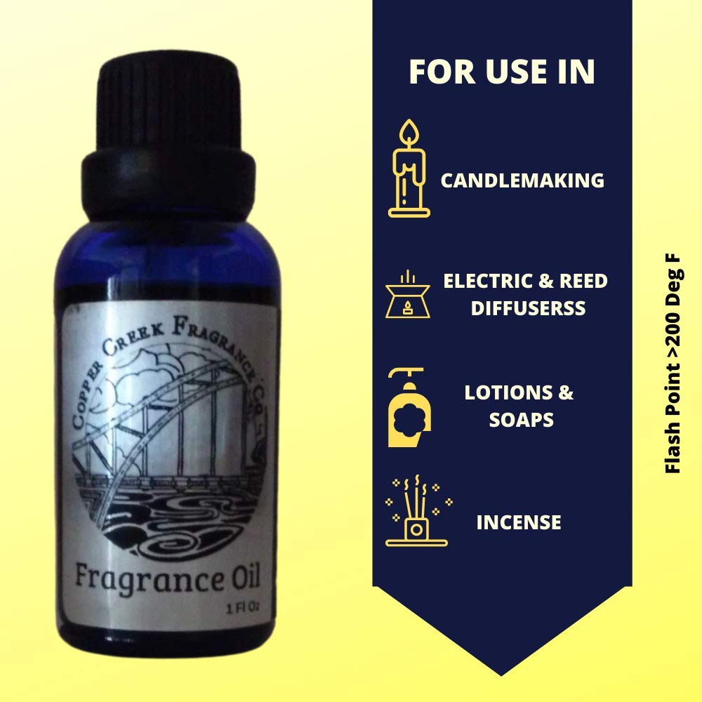 Premium Copper Creek Saffron Fragrance Oil - 1 oz for DIY Bath & Body Products, Perfumes, Candles - Long-Lasting Aromatherapy Scents for Home Spa, Relaxation & Gift Making