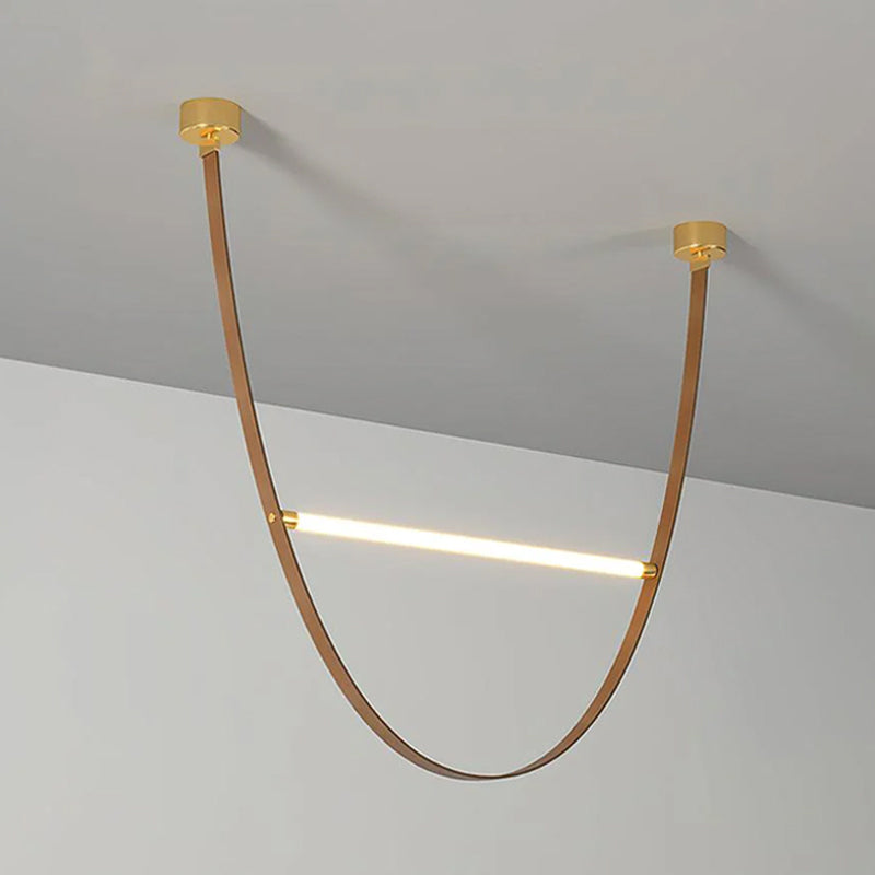 Handmade Art Belt Pendant Lamp - Bohemian Style Hanging Light Fixture for Living Room, Bedroom & Dining Room Decor