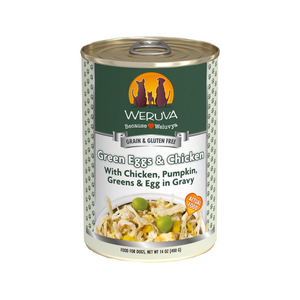 Premium Grain-Free Green Eggs & Chicken Dog Food with Real Chicken, Pumpkin & Greens in Gravy - High Protein Wet Canned Food for Adult Dogs - Perfect for Mealtime, Training Rewards & Digestive Health