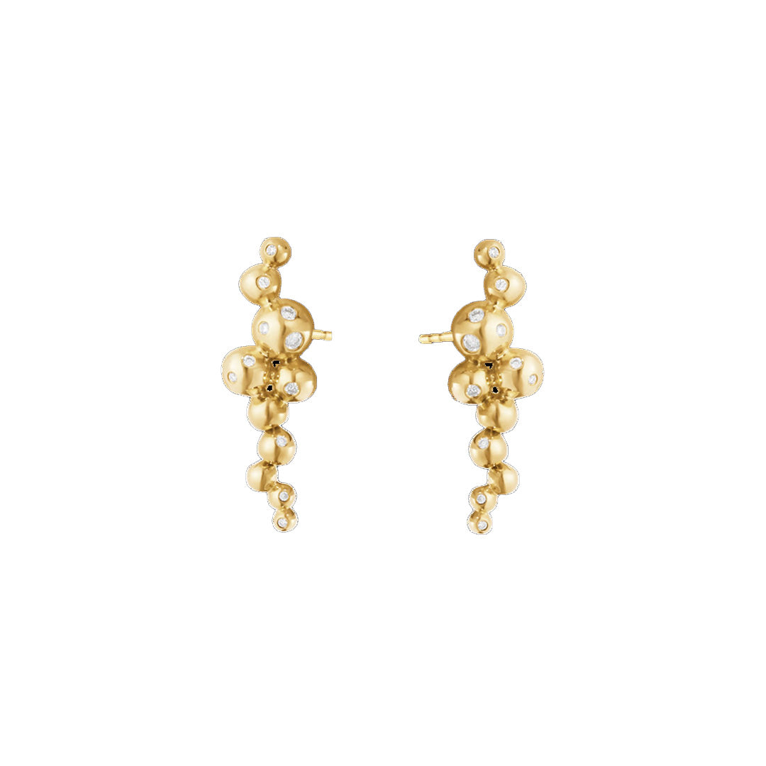 Moonlight Grapes Diamond Earrings - Elegant Dangle Drop Jewelry for Women, Perfect for Parties, Weddings & Evening Events