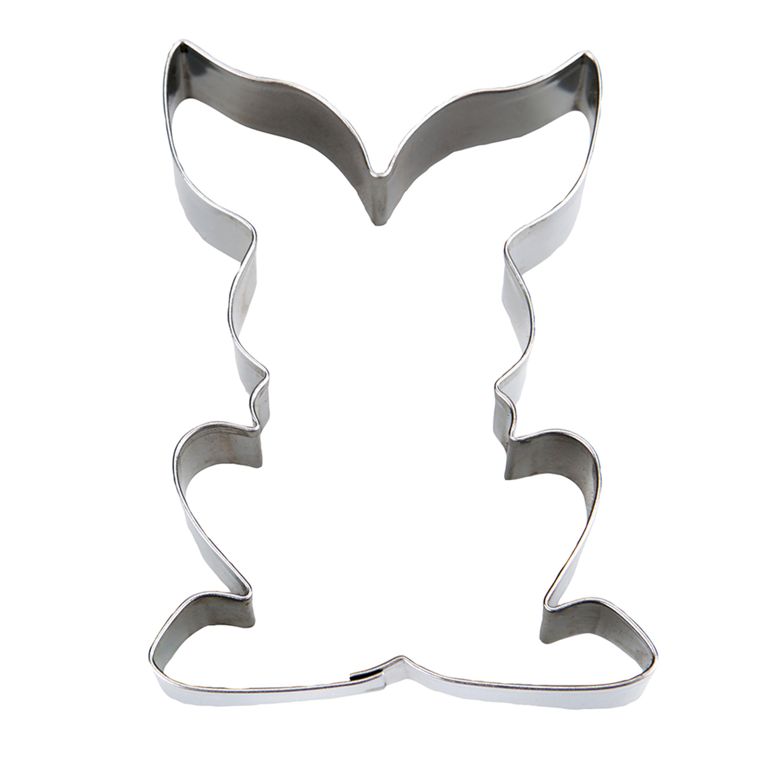 Silver 8cm Sitting Rabbit Cookie Cutter - Perfect for Easter Baking, Christmas Cookies & DIY Dessert Decorations