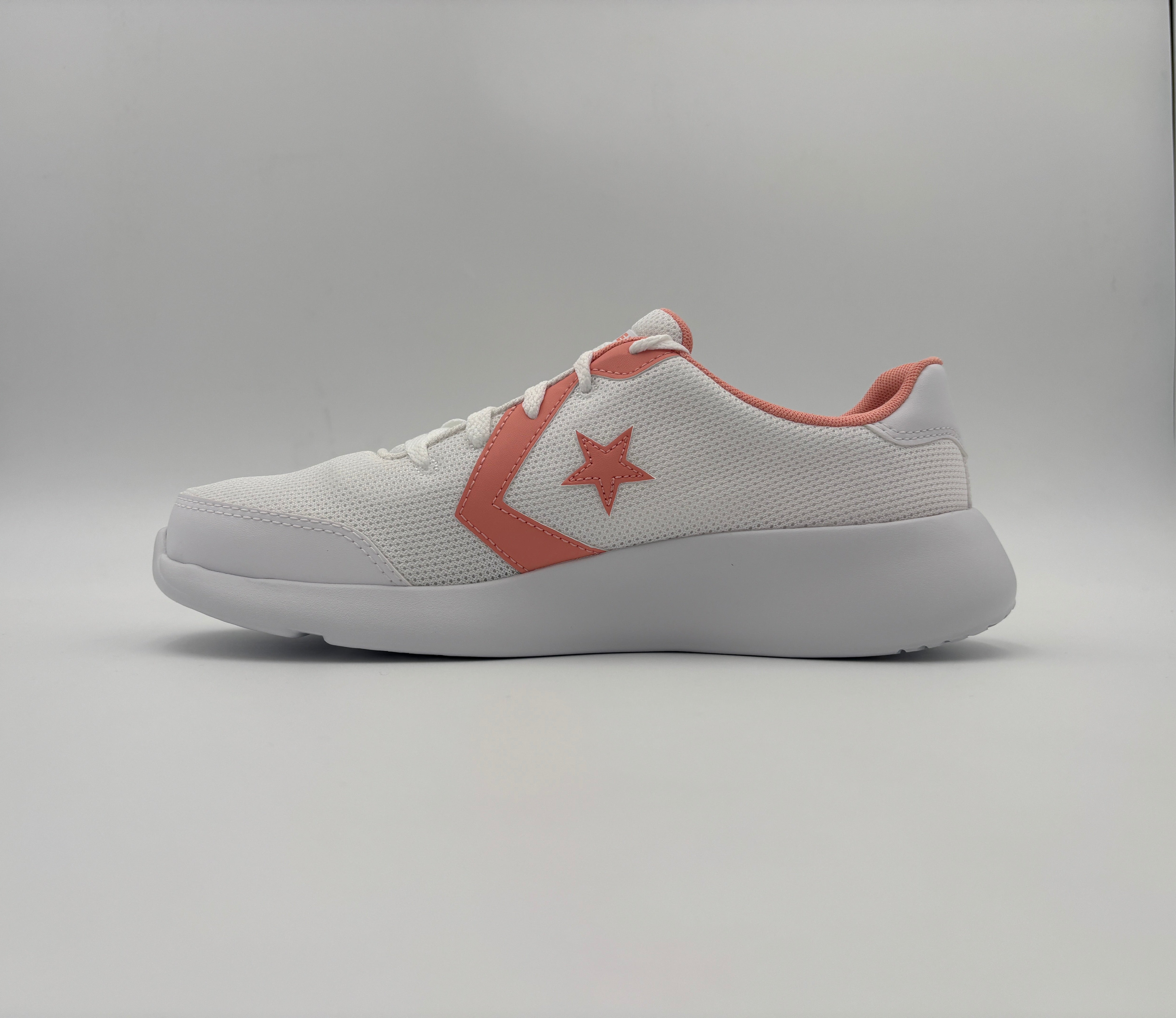 Converse Women's All Star Run White/Pink Running Shoes - Lightweight Sneakers for Women, Comfortable Walking & Gym Workouts - Perfect for Casual Wear, Jogging & Fitness Activities