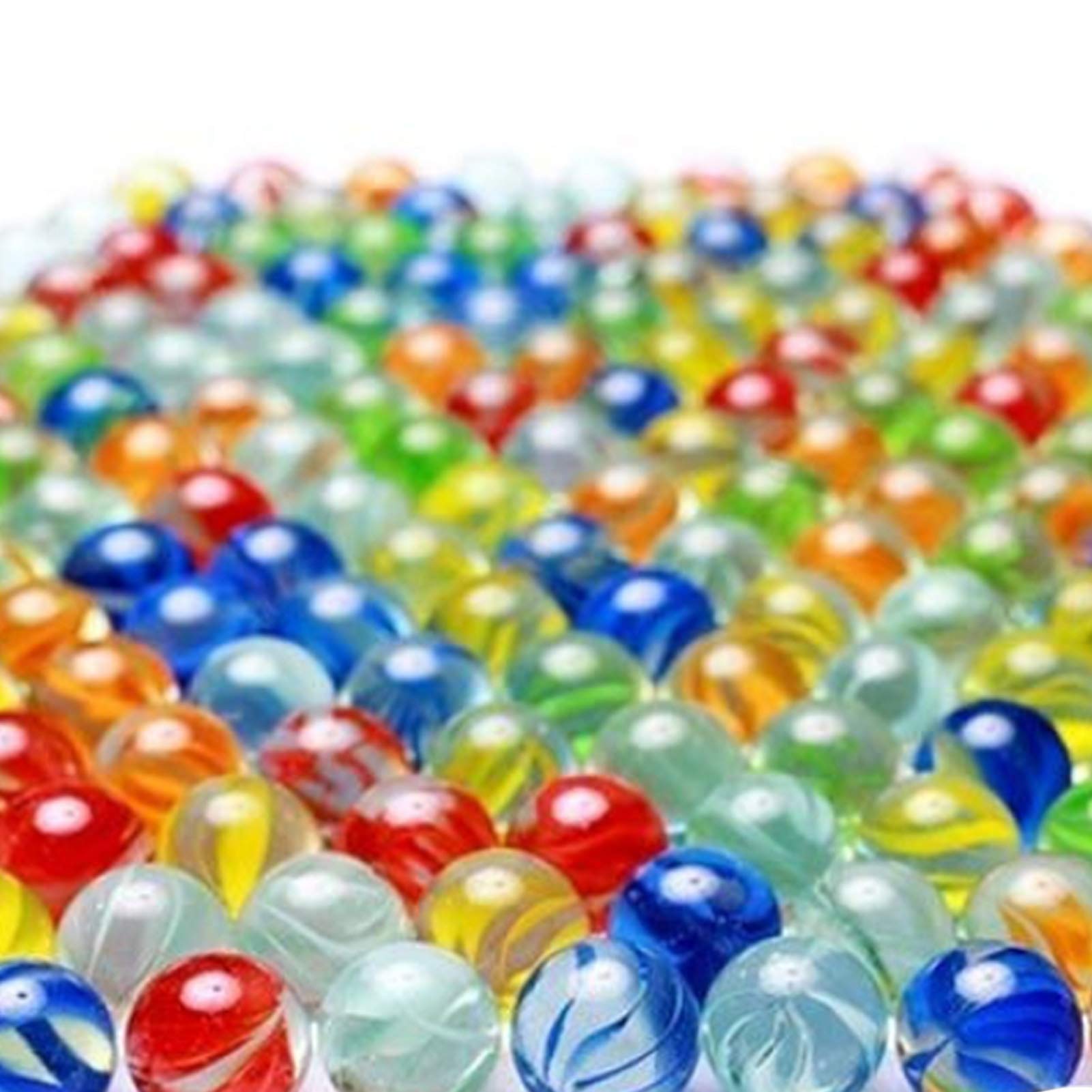 30-Piece Assorted Color Glass Marbles Bulk (25mm/1 inch) - Kids Marble Games, DIY Crafts & Home Decor - Perfect for Marble Runs, Vase Fillers & Sensory Play