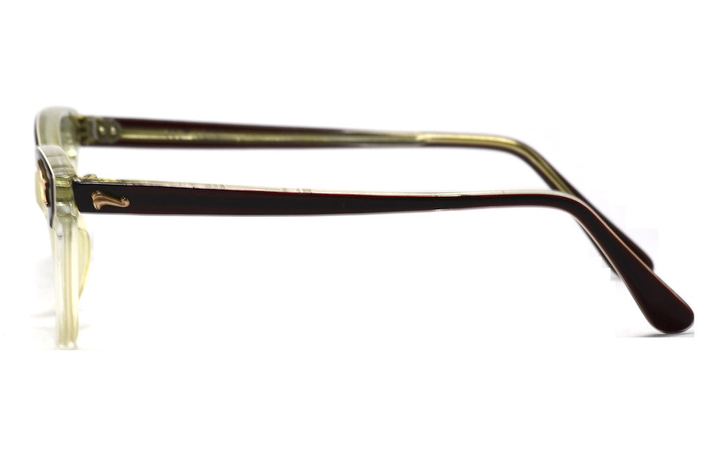 Vintage 1950's Petite Deep Maroon Cat Eye Sunglasses - Retro Style Women's Shades for Beach, Driving & Fashion Outfits