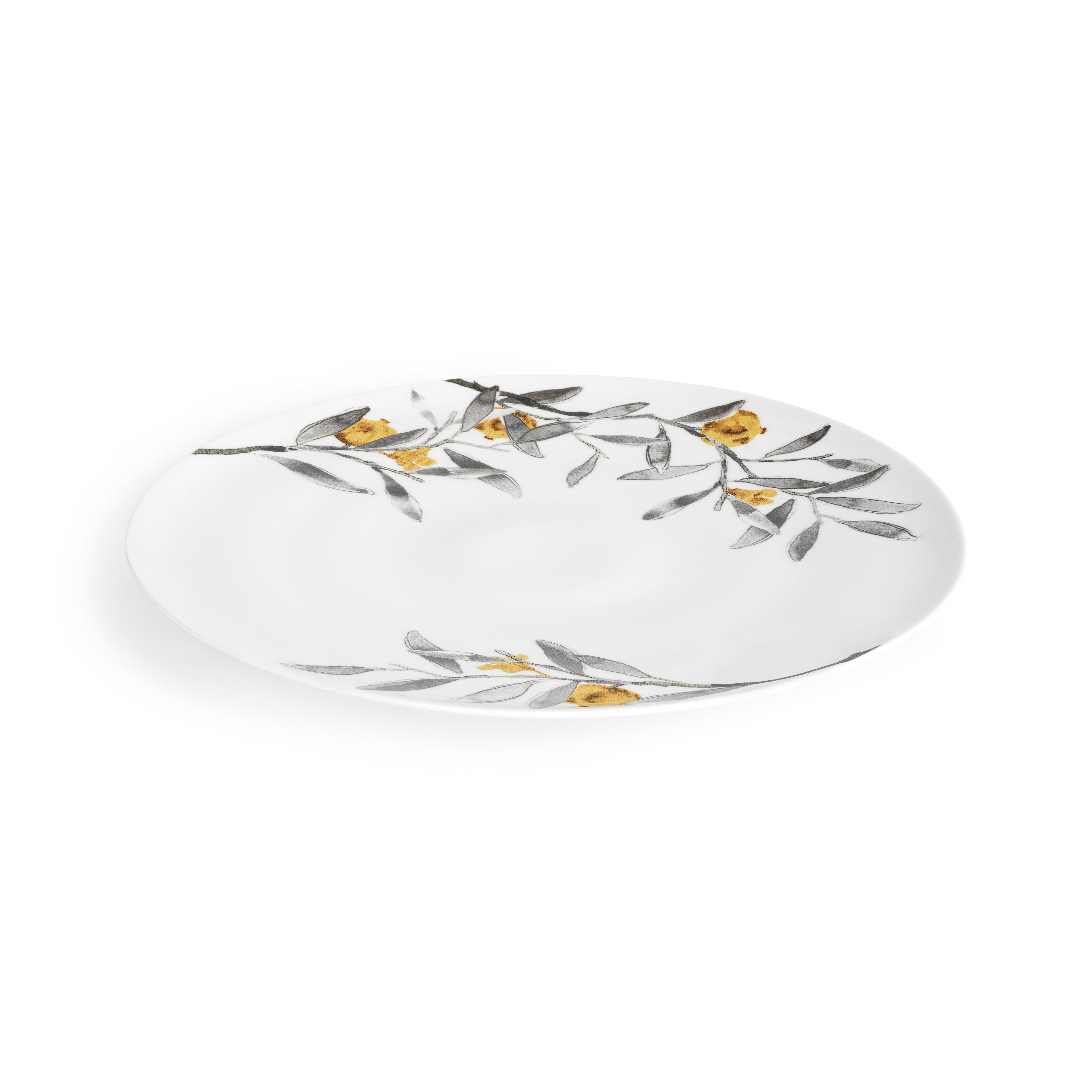 Premium Pomegranate Pattern Dinnerware Set - Elegant Porcelain Plates, Bowls & Mugs for Home Dining, Parties & Gifts - 16-Piece Service for 4