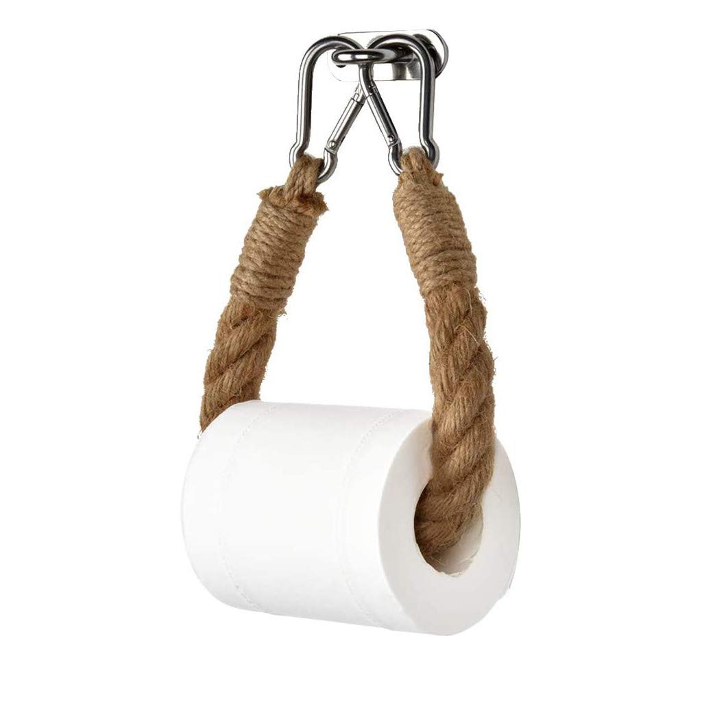 Creative Toilet Paper Roll Holder - Storage Puncher for Bathroom Decor | Seamless Rope Design for Home & Office Use | Perfect for Modern and Vintage Bathroom Styles