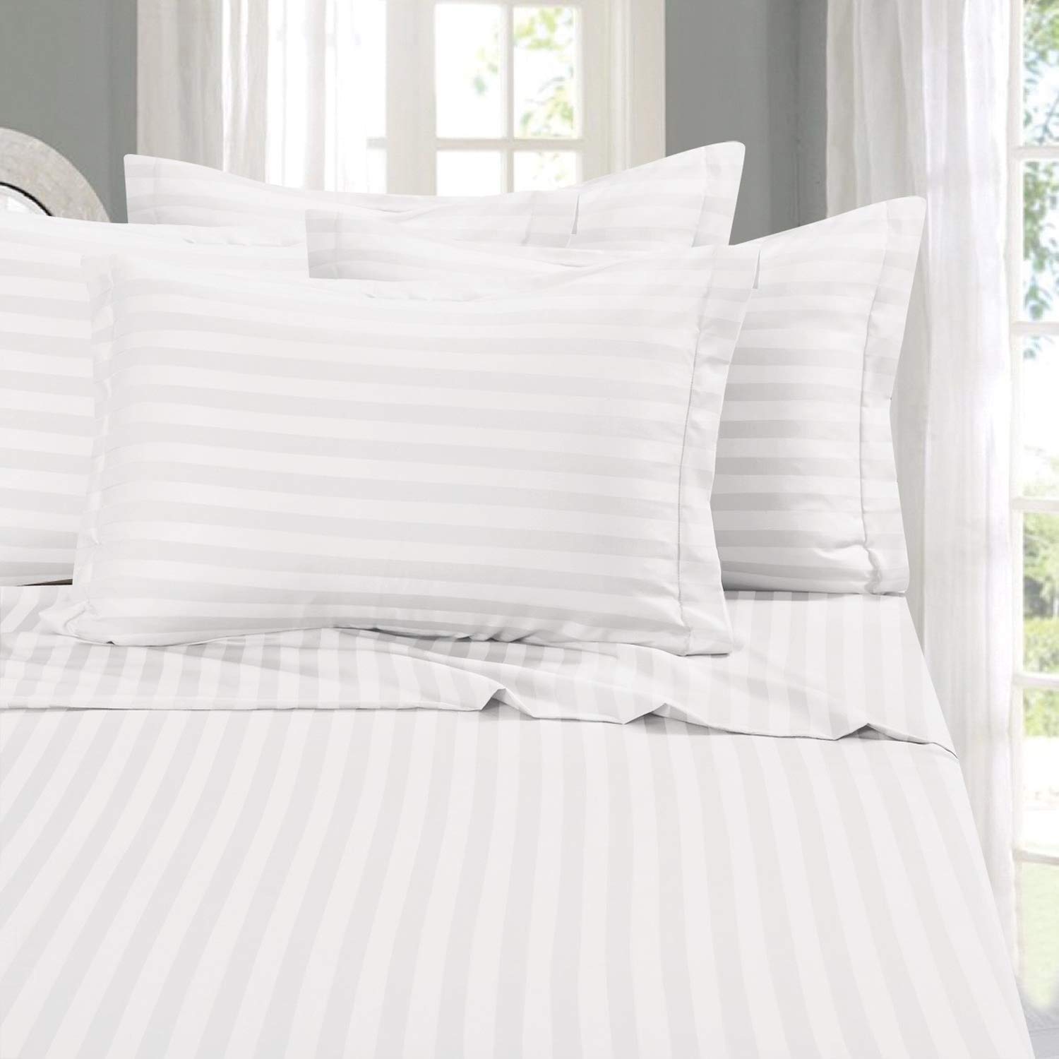 VASTRA 600TC Organic Cotton Sheets - Full Size for Deep Pocket Mattress | Soft Bedding for Home & Hotel Use