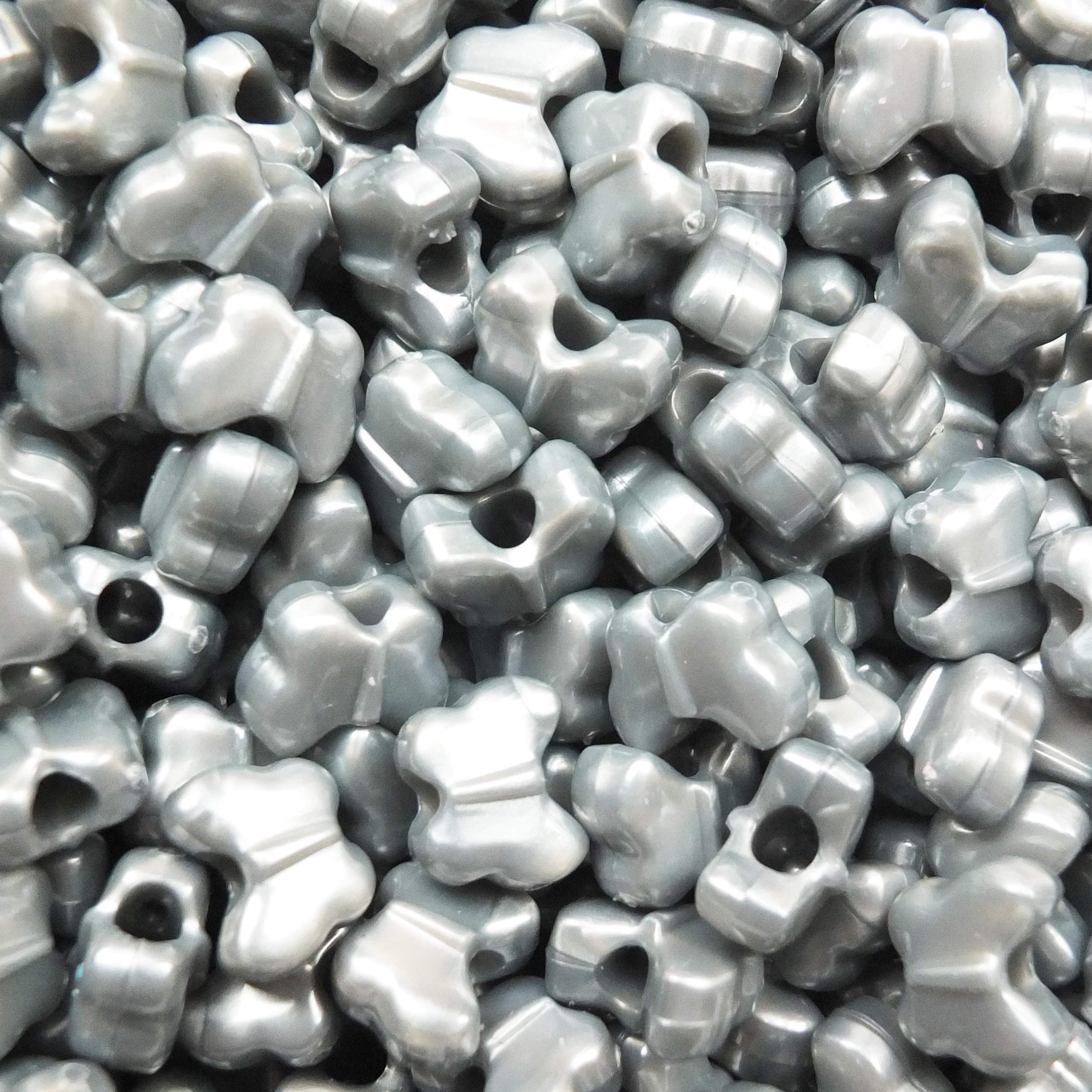 Premium Large Hole Butterfly Beads & Pearl Silver Pony Beads for Jewelry Making – Handcrafted in USA | DIY Bracelets, Necklaces & Craft Projects