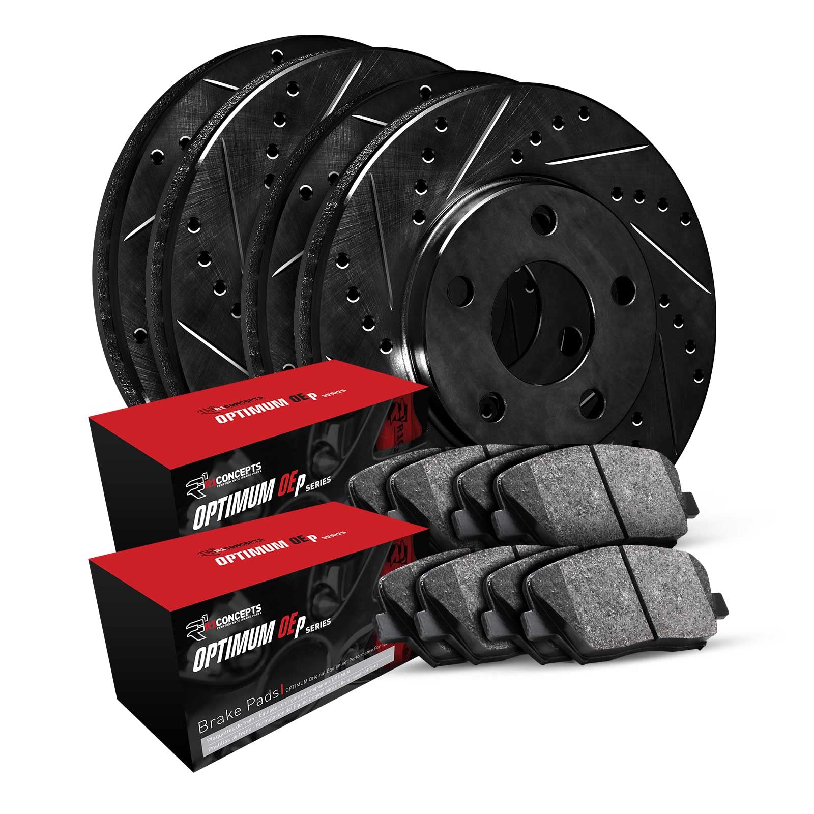 R1 Concepts Front & Rear Brake Pads and Rotors Kit - Premium OEp Brake System for Cars & Trucks | Perfect for Daily Commuting & Highway Driving | CBC.54278.04