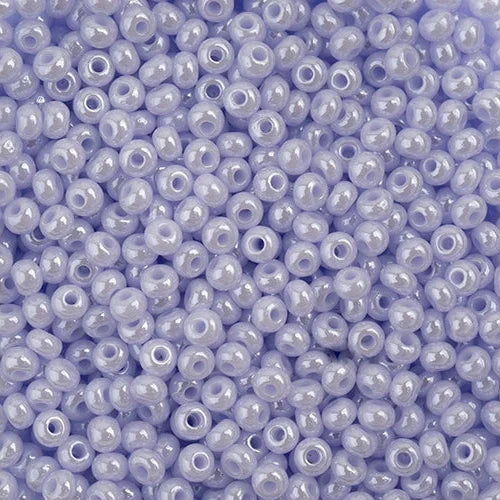 11/0 Czech Seed Beads #01508 Opaque Natural Lilac Luster 23g - Perfect for Jewelry Making, Beading Crafts, and DIY Projects