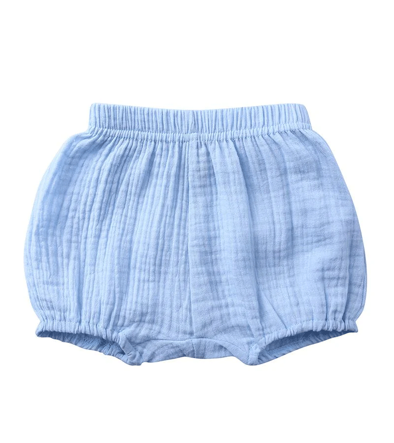 Sky Blue Cotton Muslin Bloomers for Baby Girls – Soft & Breathable Comfort – Perfect for Newborns, Photo Shoots, and Everyday Wear
