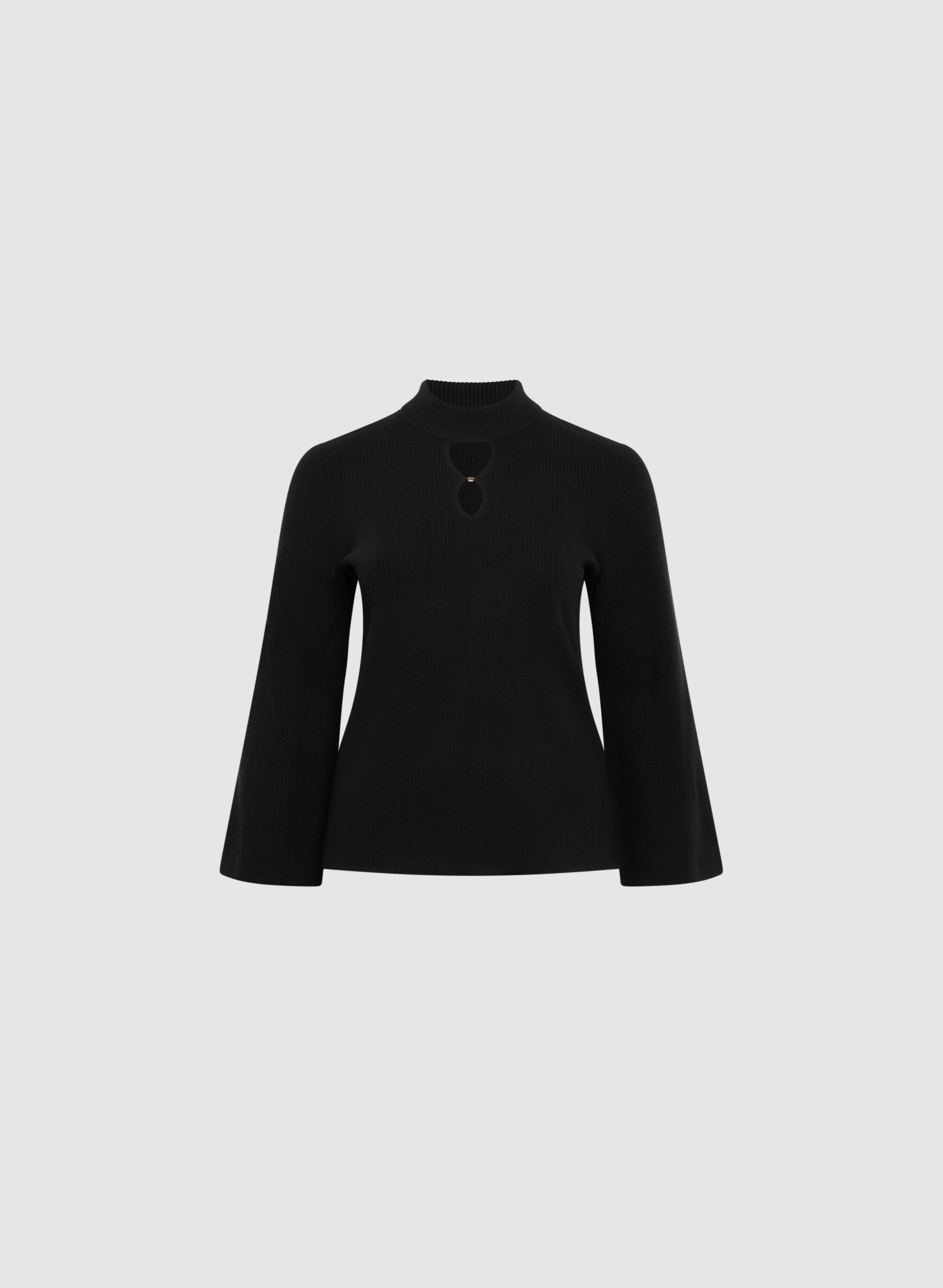 Stylish Cutout Ribbed Sweater for Women - Trendy Off-Shoulder Knit Top - Perfect for Date Night & Fall Layering