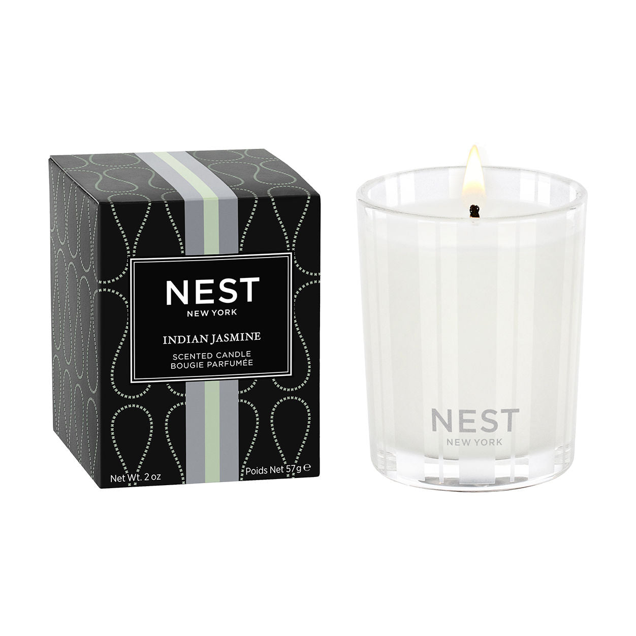 Premium Indian Jasmine Scented Candle - Long-Lasting Aromatherapy Candle for Relaxation, Meditation & Home Decor - Perfect for Bedroom, Bathroom, Spa & Yoga Studio