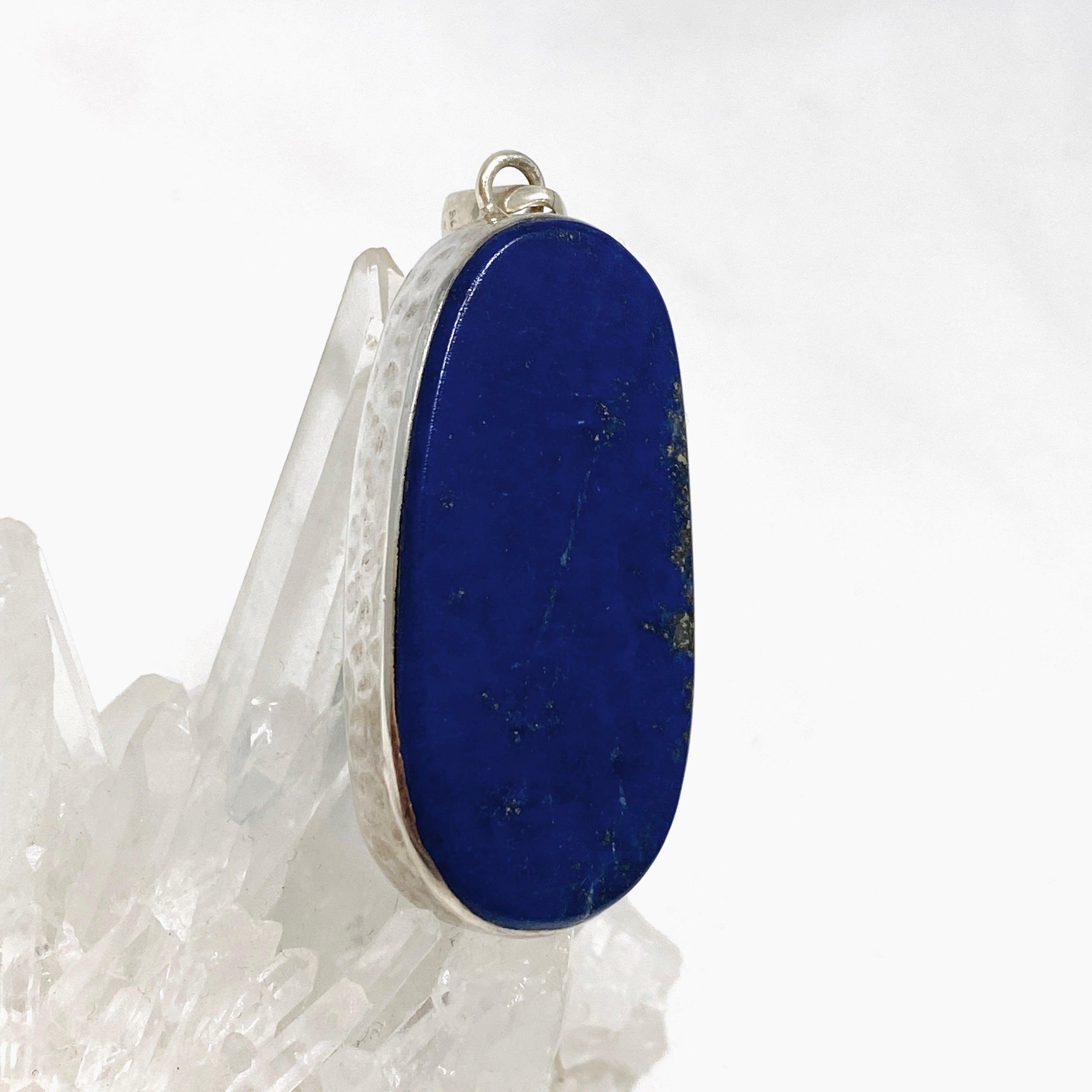 Lapis Lazuli Oval Pendant Necklace - 925 Sterling Silver Jewelry KPGJ2724 | Spiritual Healing, Meditation & Gift for Women