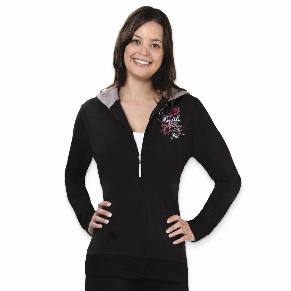 Lillian Rose Plus Size Black Hooded Jacket for Brides - Elegant Wedding Outerwear for Bridal Showers, Rehearsal Dinners & Winter Weddings