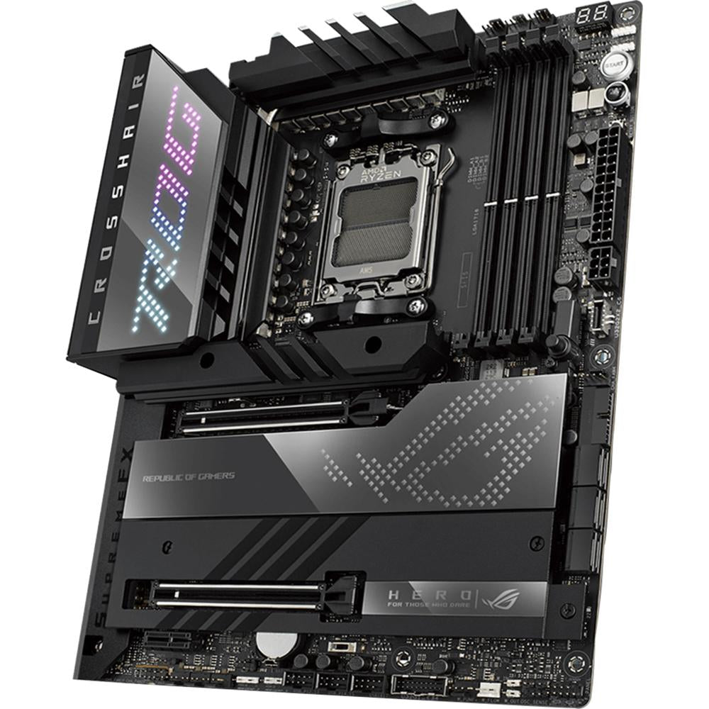 ASUS ROG CROSSHAIR X670E HERO Gaming Motherboard - AMD AM5 Socket, DDR5, PCIe 5.0, WiFi 6E - Perfect for High-End Gaming PCs and Content Creation Workstations