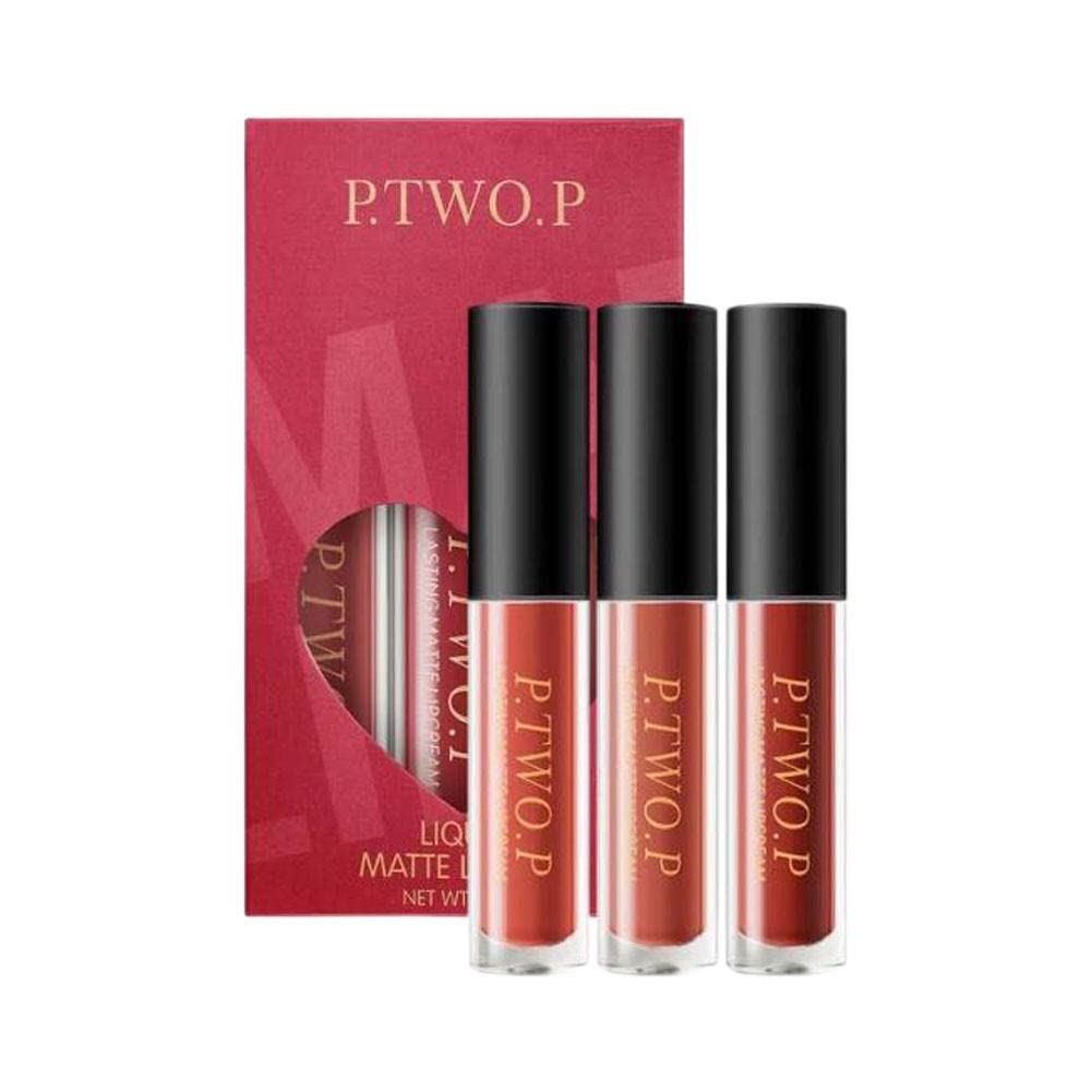 3PCS Matte Velvet Lip Gloss Set - Long Lasting Moisturizing Lip Tint for Women, Sexy Lip Glaze Makeup Kit (F6U8) - Perfect for Parties, Date Nights & Everyday Wear