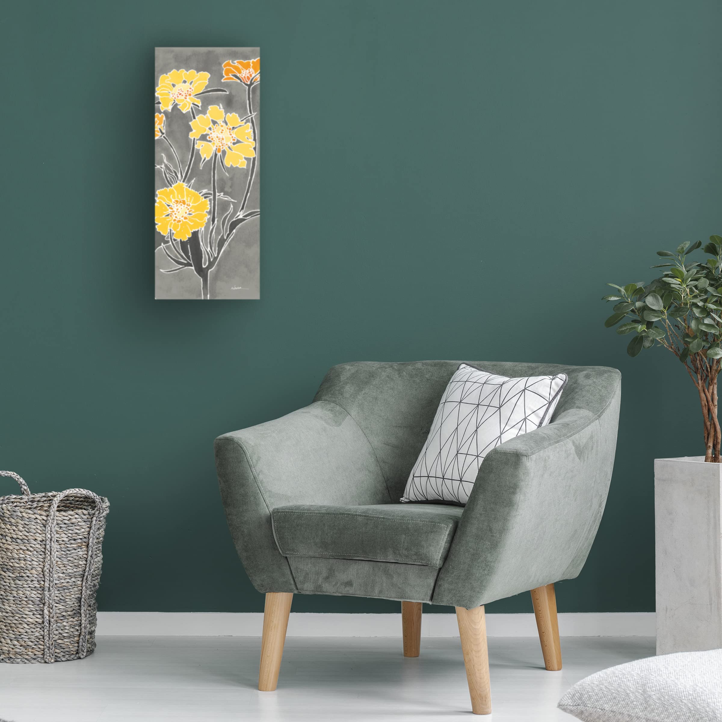 Shirley Novak 'Cloisonne Beauty II Gray' Canvas Wall Art Print - Handmade Home Decor for Living Room, Bedroom & Office