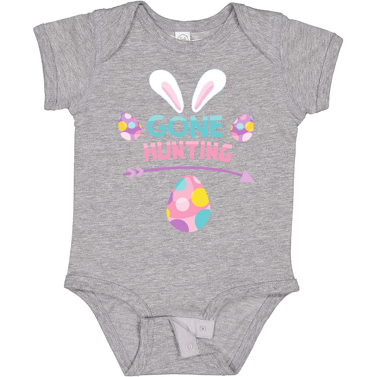Inktastic Easter Baby Bodysuit - Cute Bunny Ears & Easter Eggs Design - Perfect for Easter Egg Hunts, Spring Celebrations & Family Photos