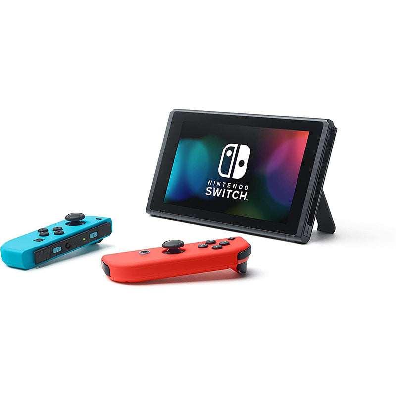 Nintendo Switch V2 Console - Neon Red/Blue Joy-Con Bundle | Portable Gaming System for Home & Travel Entertainment
